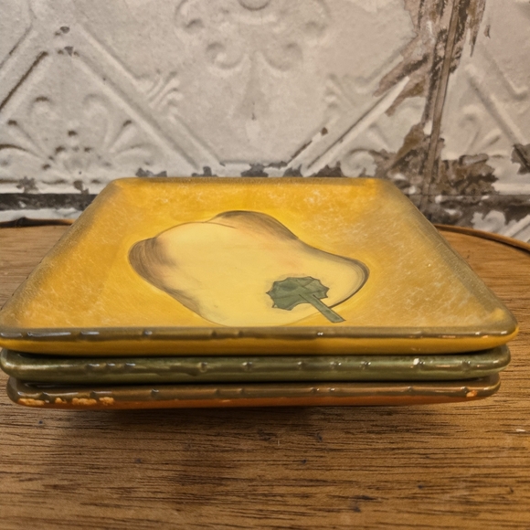 Terra Toscana Clay Art Collection Set of Three Hand-Painted Ceramic Plates Used - Picture 14 of 15